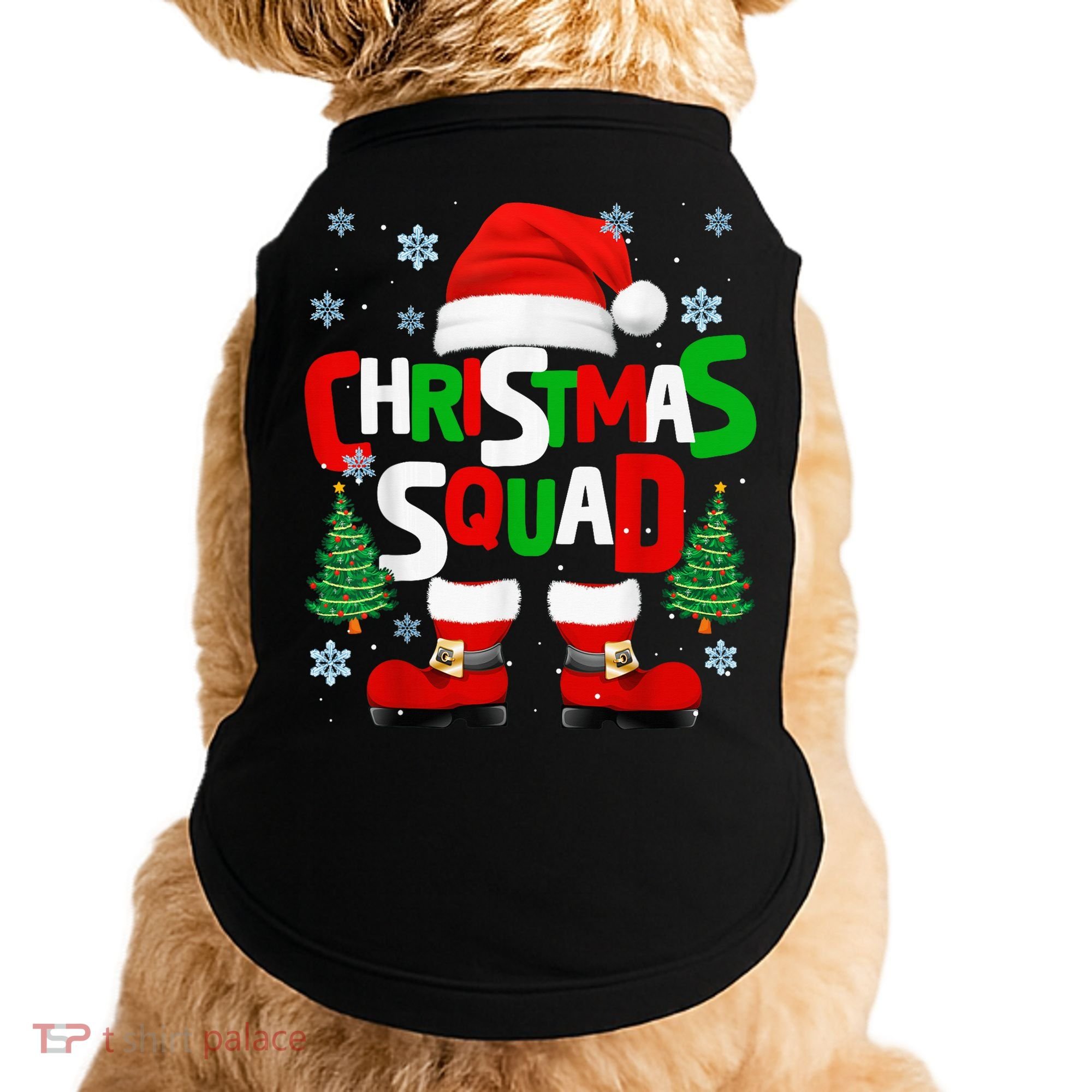 Christmas Squad Santa Claus Xmas Family Matching Pajamas Doggie Tank