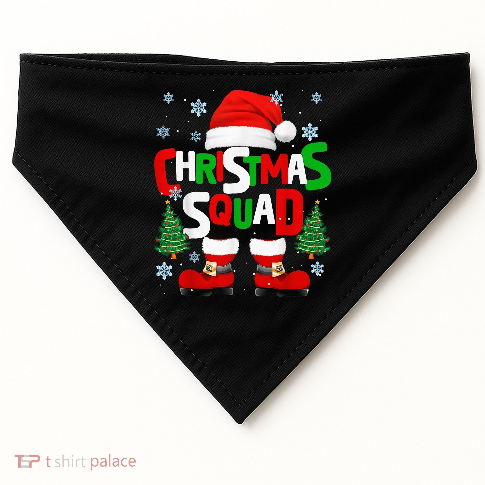 Christmas Squad Santa Claus Xmas Family Matching Pajamas USA-Made Doggie Bandana