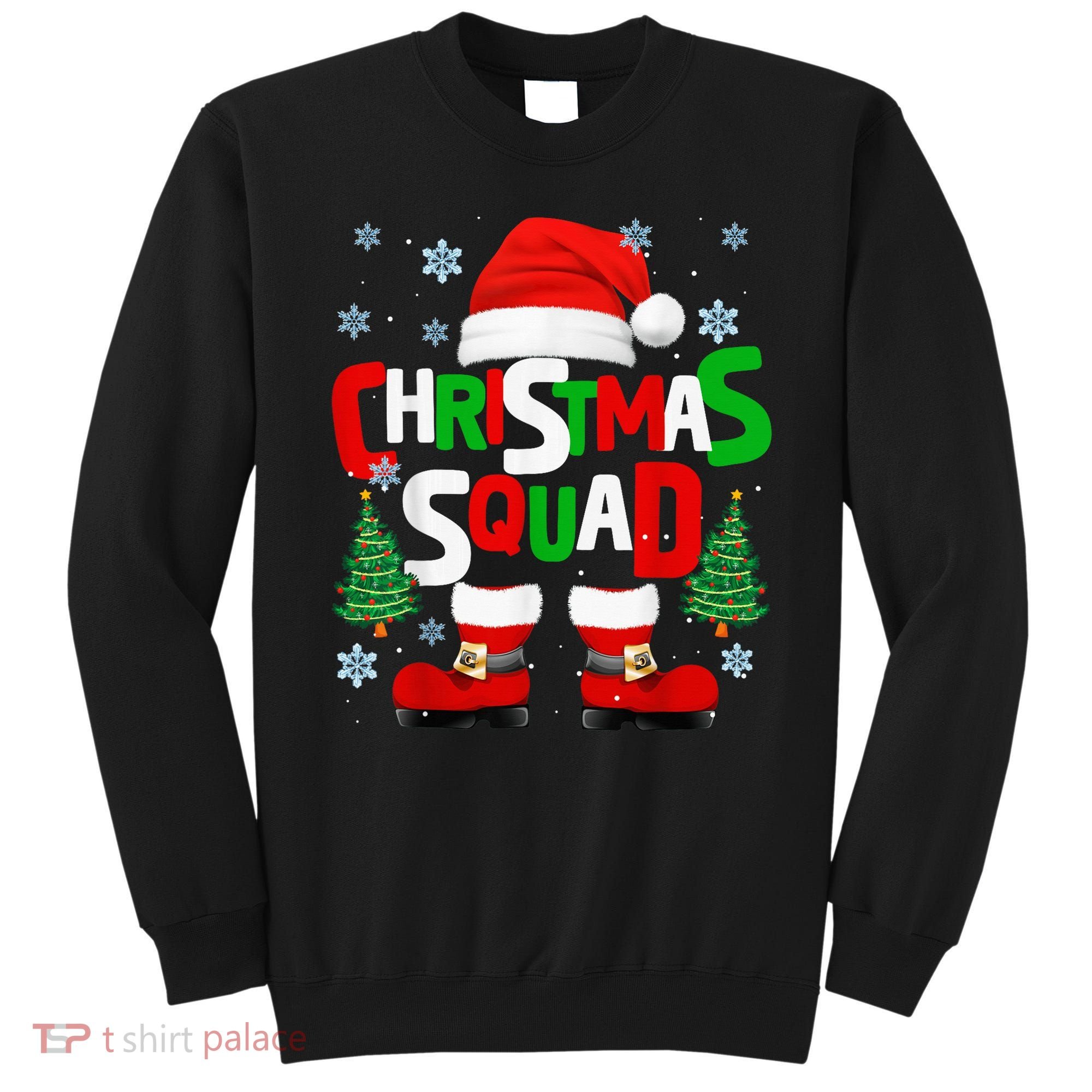 Christmas Squad Santa Claus Xmas Family Matching Pajamas Sweatshirt