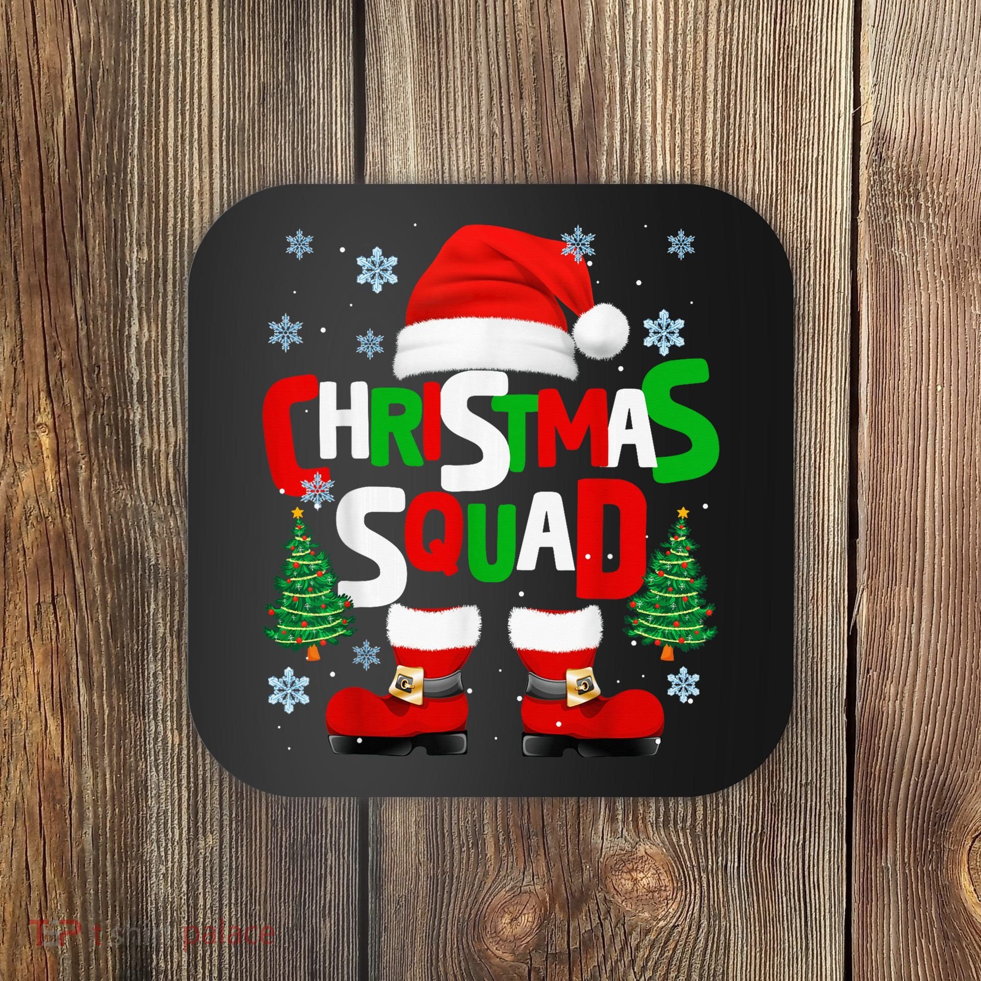 Christmas Squad Santa Claus Xmas Family Matching Pajamas Coaster