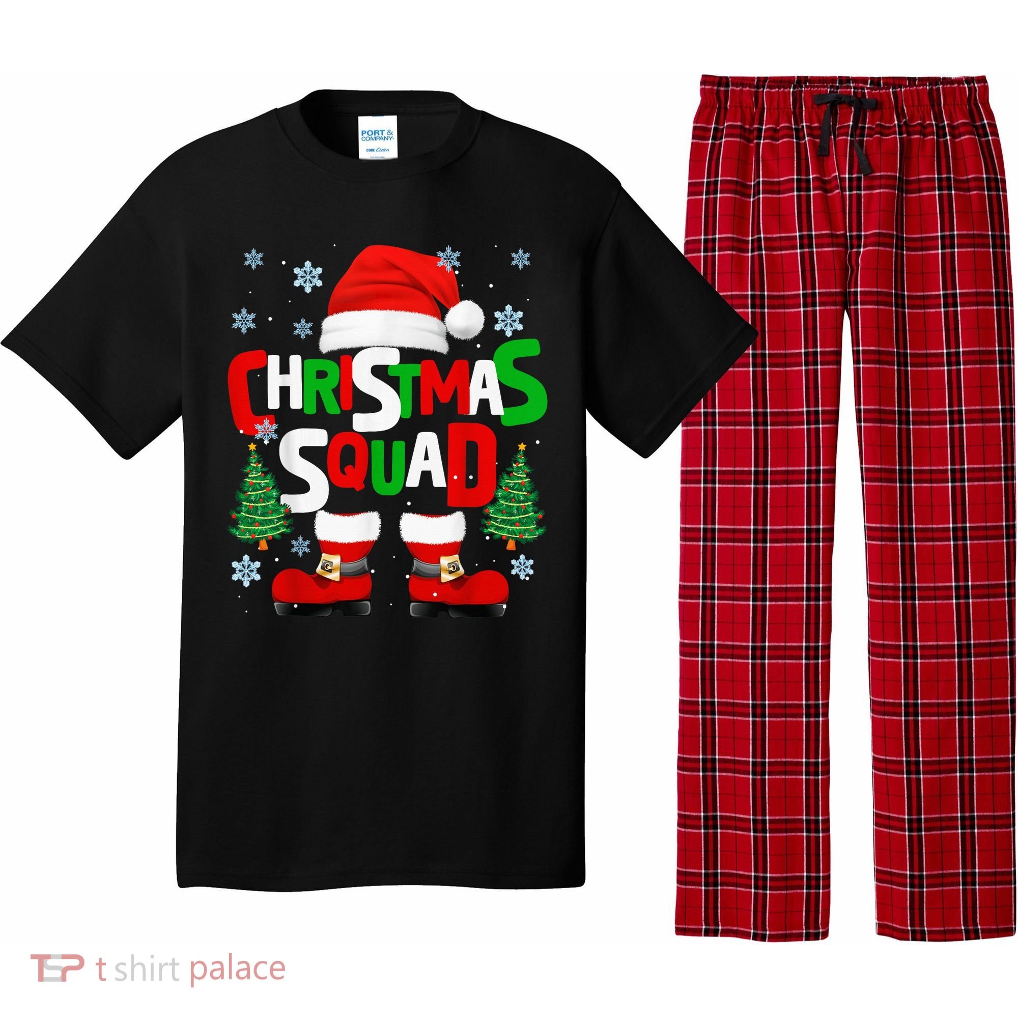 Christmas Squad Santa Claus Xmas Family Matching Pajamas Pajama Set
