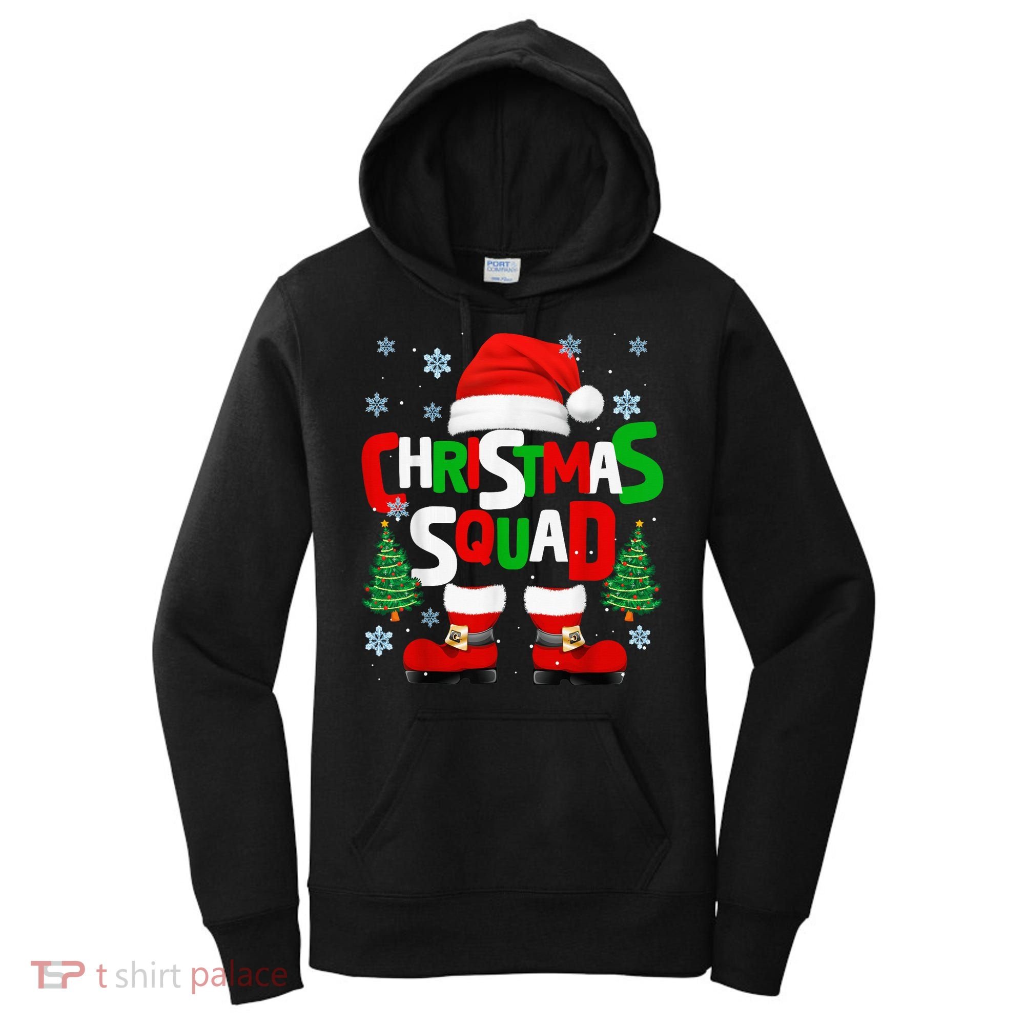 Christmas Squad Santa Claus Xmas Family Matching Pajamas Women's Hoodie
