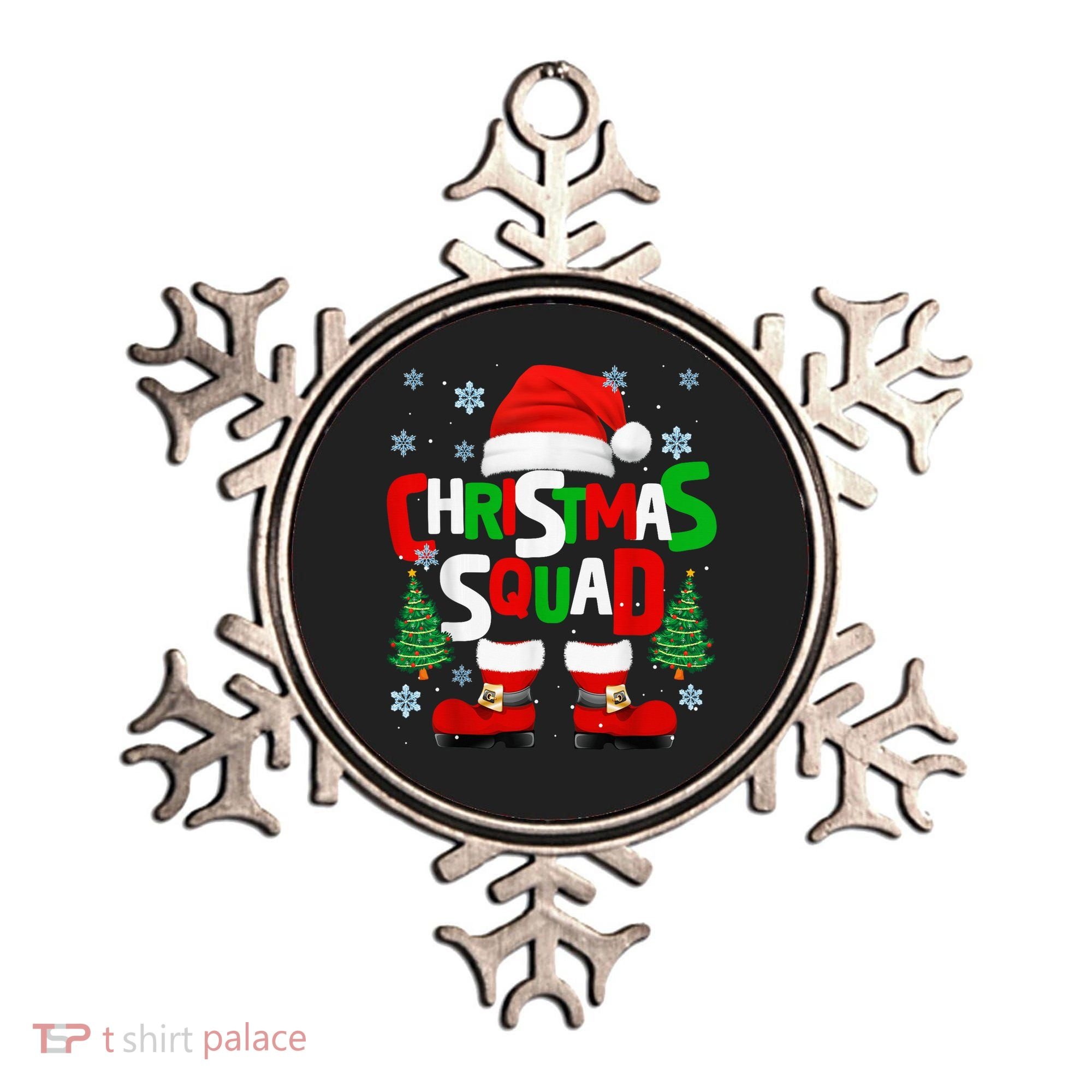 Christmas Squad Santa Claus Xmas Family Matching Pajamas Ornament