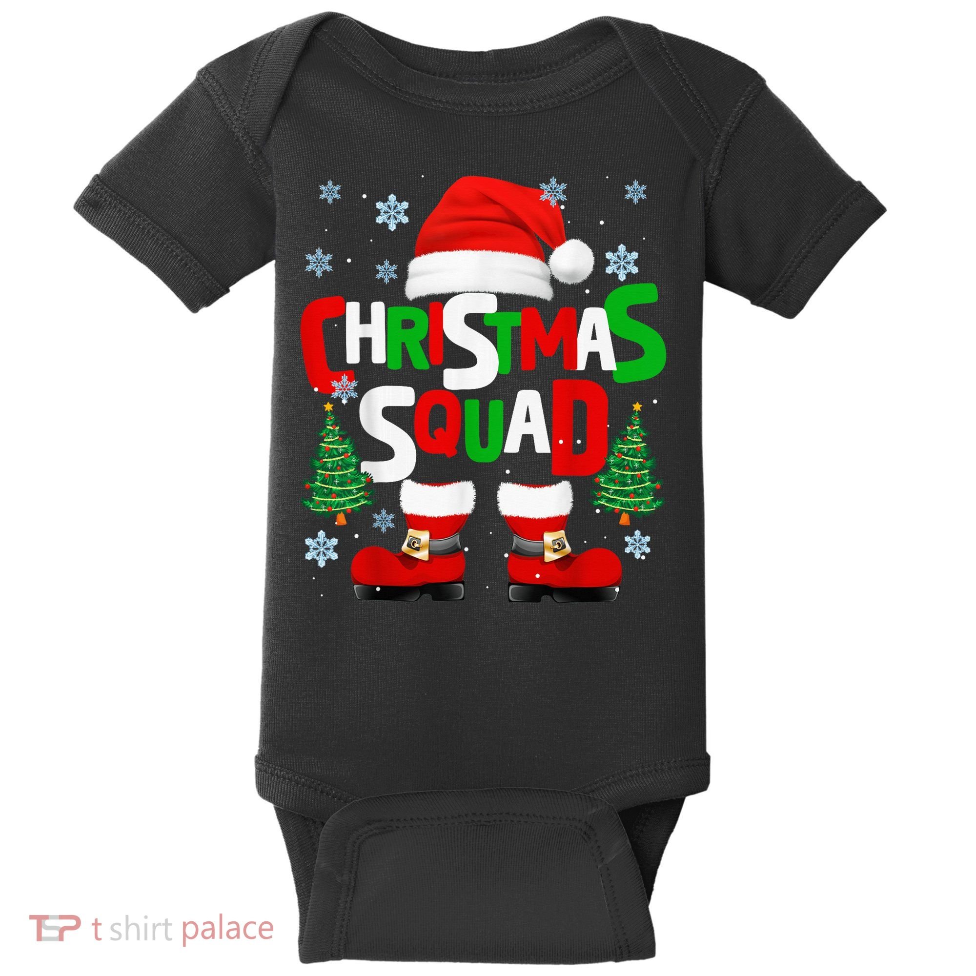 Christmas Squad Santa Claus Xmas Family Matching Pajamas Baby Bodysuit