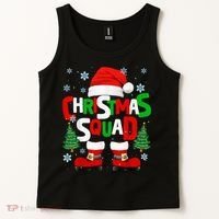 Christmas Squad Santa Claus Xmas Family Matching Pajamas Tank Top thumb 2