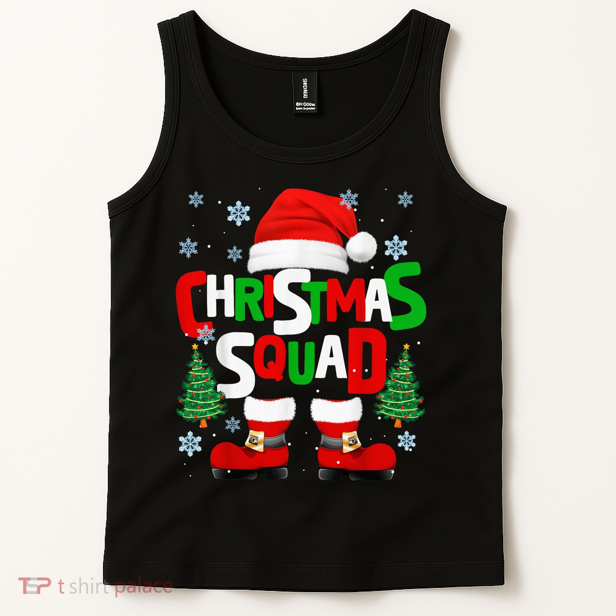 Christmas Squad Santa Claus Xmas Family Matching Pajamas Tank Top