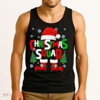 Christmas Squad Santa Claus Xmas Family Matching Pajamas Tank Top thumb 3