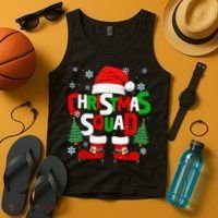 Christmas Squad Santa Claus Xmas Family Matching Pajamas Tank Top thumb 4