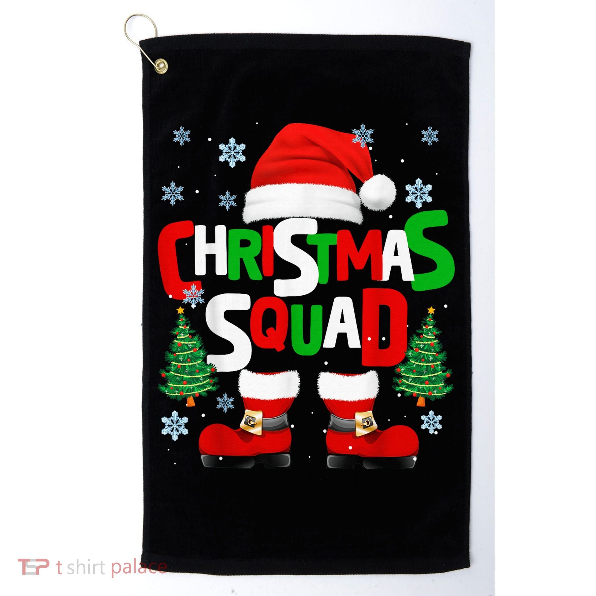 Christmas Squad Santa Claus Xmas Family Matching Pajamas Golf Towel
