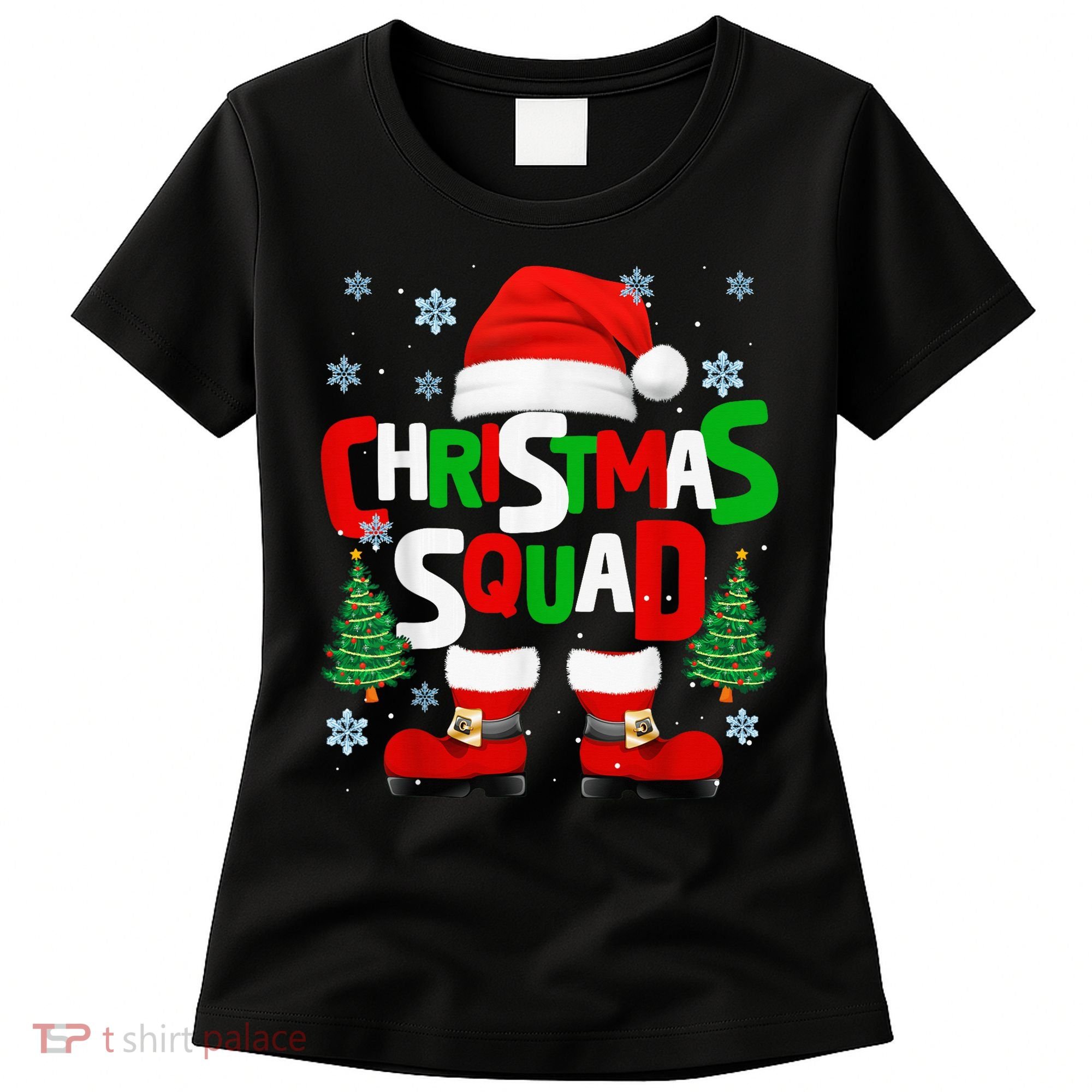Christmas Squad Santa Claus Xmas Family Matching Pajamas Women's T-Shirt