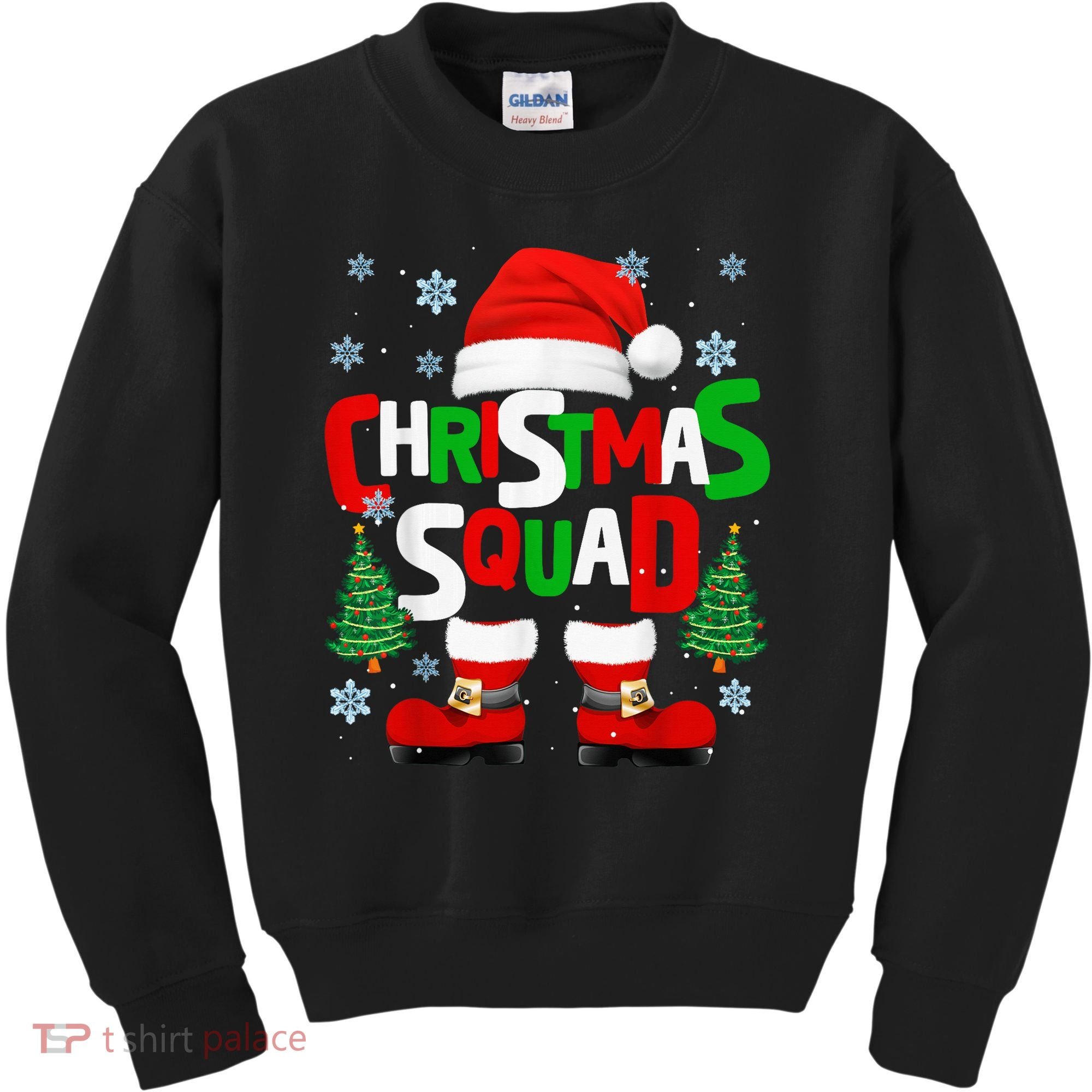 Christmas Squad Santa Claus Xmas Family Matching Pajamas Kids Sweatshirt