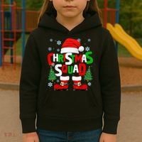 Christmas Squad Santa Claus Xmas Family Matching Pajamas Kids Hoodie thumb 3