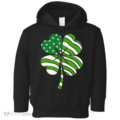 Clover Star St Patrick's Day Festive Holiday Toddler Hoodie