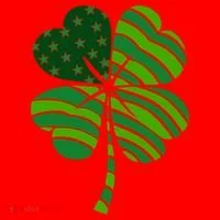 Clover Star St Patrick's Day Festive Holiday Santa Hat thumb 1