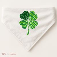 Clover Star St Patrick's Day Festive Holiday USA-Made Doggie Bandana thumb 0
