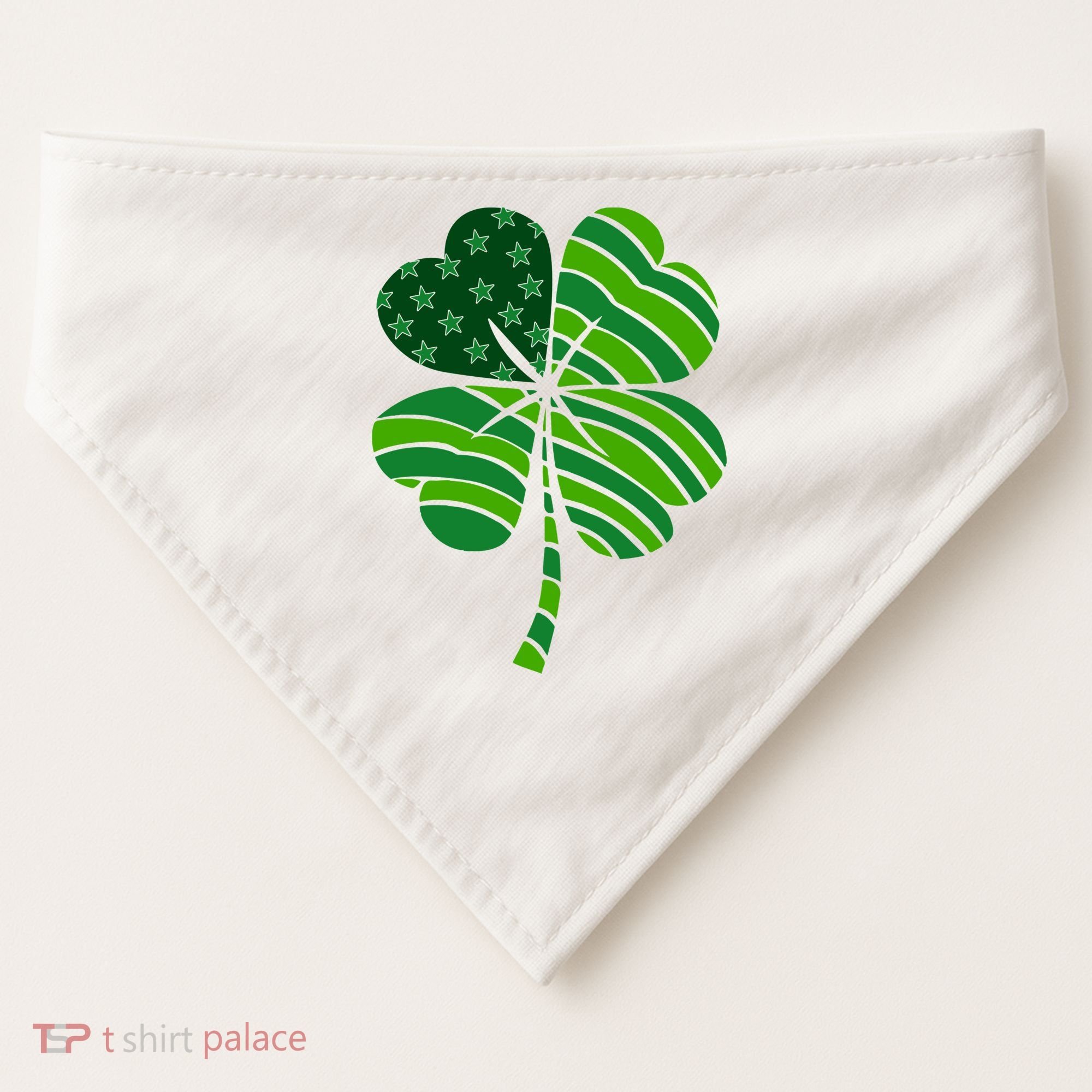 Clover Star St Patrick's Day Festive Holiday USA-Made Doggie Bandana