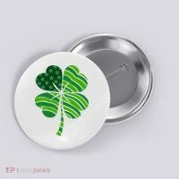 Clover Star St Patrick's Day Festive Holiday Button thumb 0