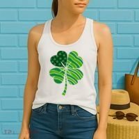 Clover Star St Patrick's Day Festive Holiday Women's Tank Top thumb 2