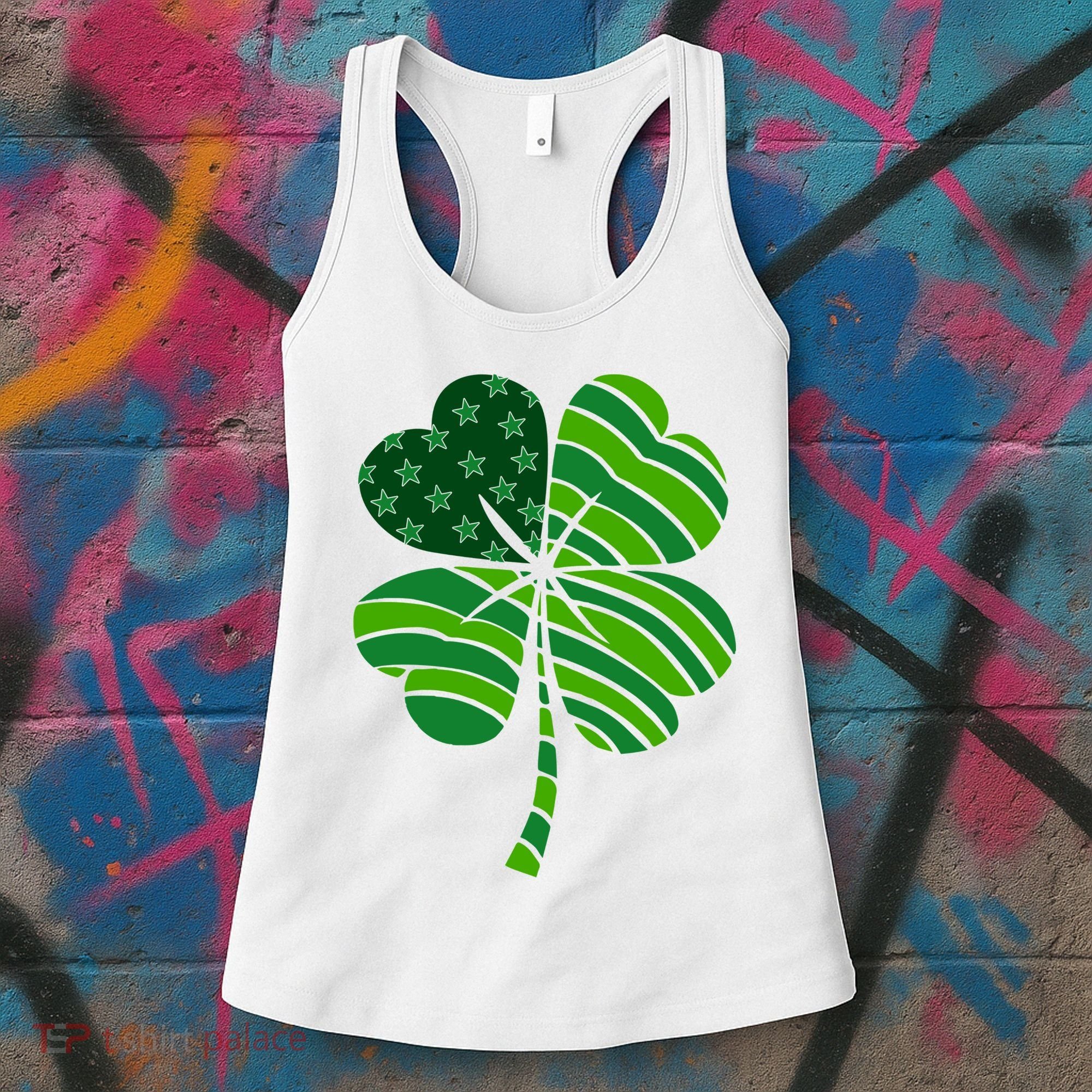 Clover Star St Patrick's Day Festive Holiday Women's Tank Top
