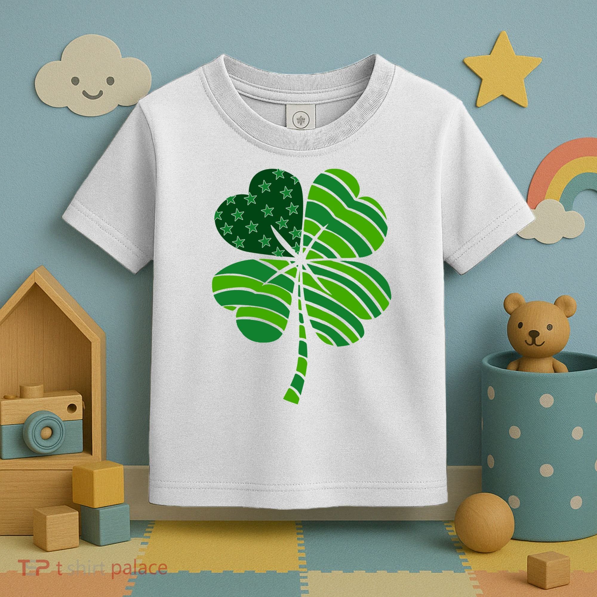 Clover Star St Patrick's Day Festive Holiday Toddler T-Shirt