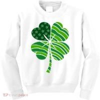 Clover Star St Patrick's Day Festive Holiday Kids Sweatshirt thumb 0
