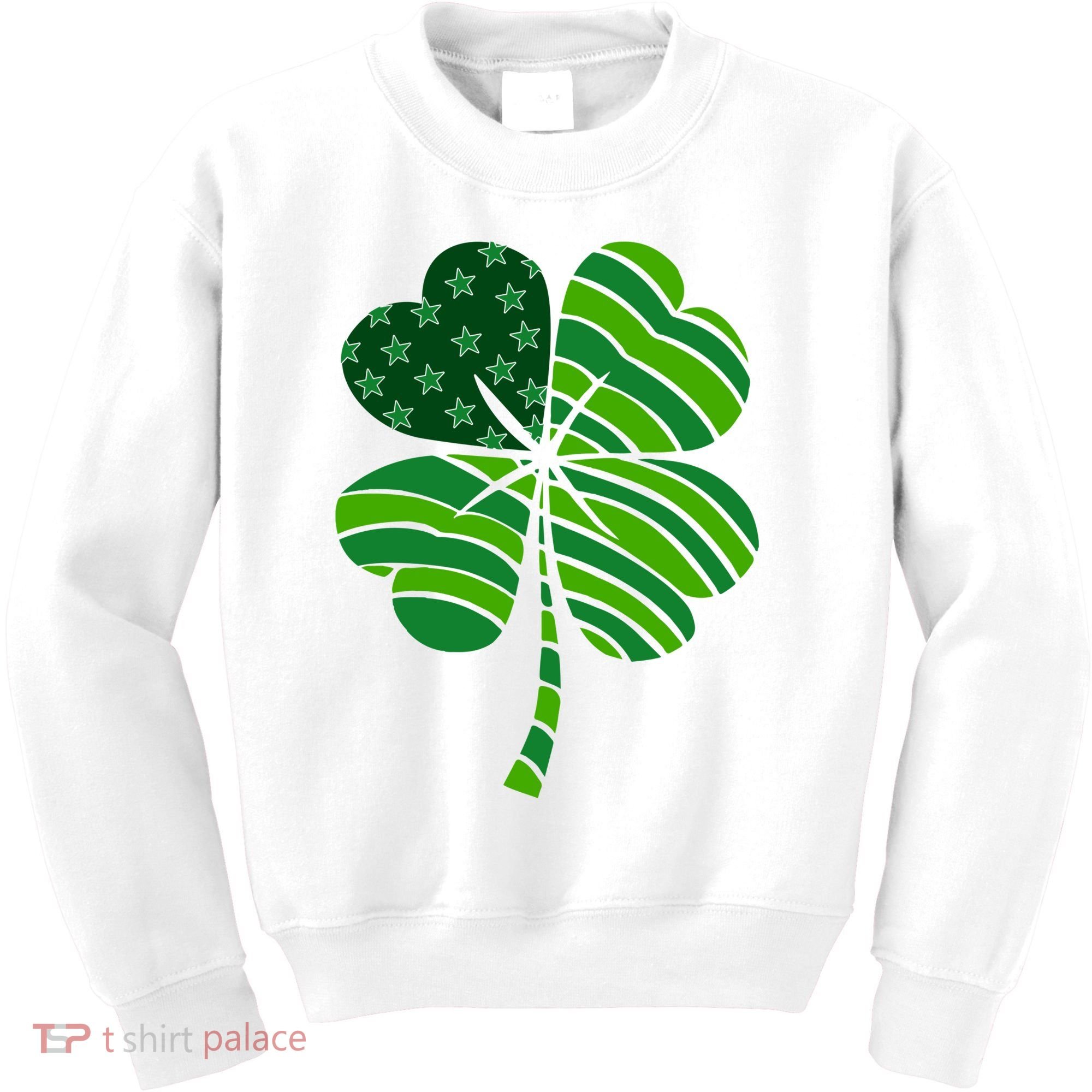 Clover Star St Patrick's Day Festive Holiday Kids Sweatshirt