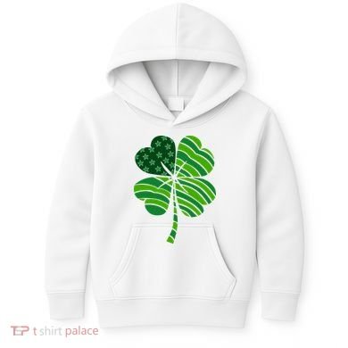 Clover Star St Patrick's Day Festive Holiday Kids Hoodie
