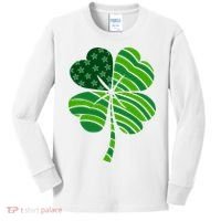 Clover Star St Patrick's Day Festive Holiday Kids Long Sleeve Shirt thumb 0