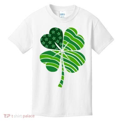 Clover Star St Patrick's Day Festive Holiday Kids T-Shirt