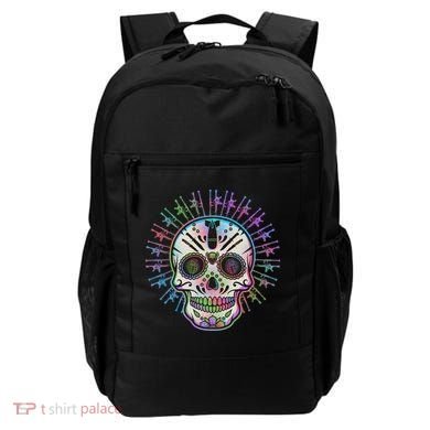 Colorful Sugar Skull Weapons Backpack