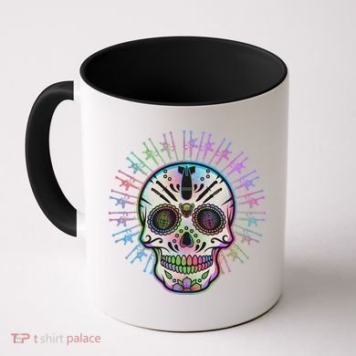 Colorful Sugar Skull Weapons Coffee Mug