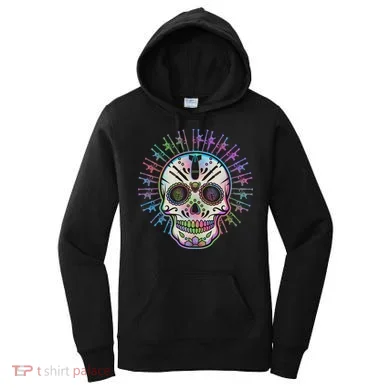 Colorful Sugar Skull Weapons Women's Hoodie