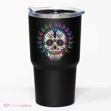 Colorful Sugar Skull Weapons Tumbler