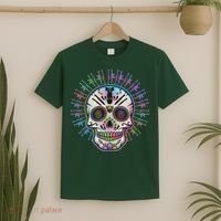 Colorful Sugar Skull Weapons T-Shirt thumb 2