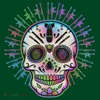 Colorful Sugar Skull Weapons T-Shirt thumb 7