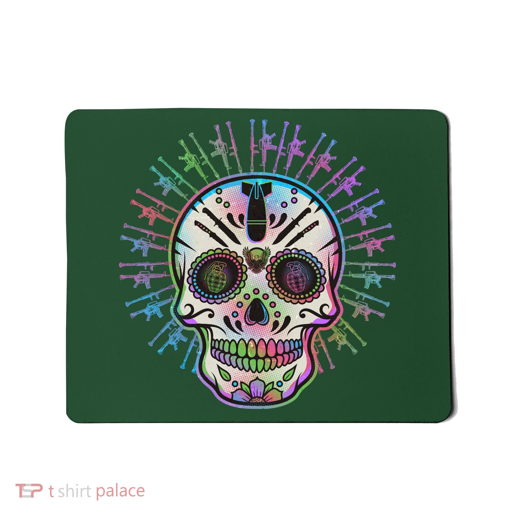 Colorful Sugar Skull Weapons Mousepad