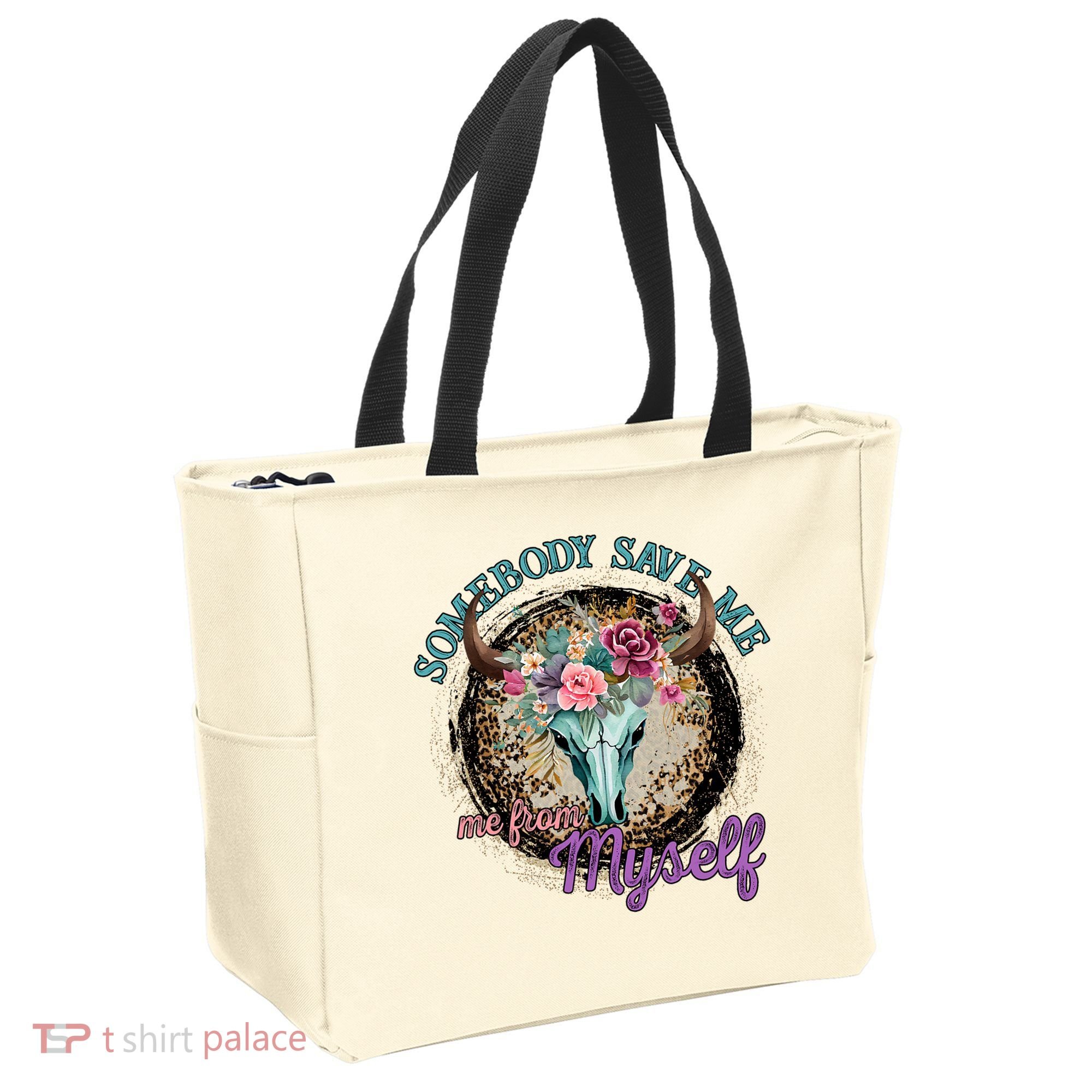 Cowgirl Somebody Save Me Country Music Tote Bag
