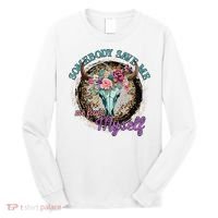 Cowgirl Somebody Save Me Country Music Long Sleeve Shirt thumb 0