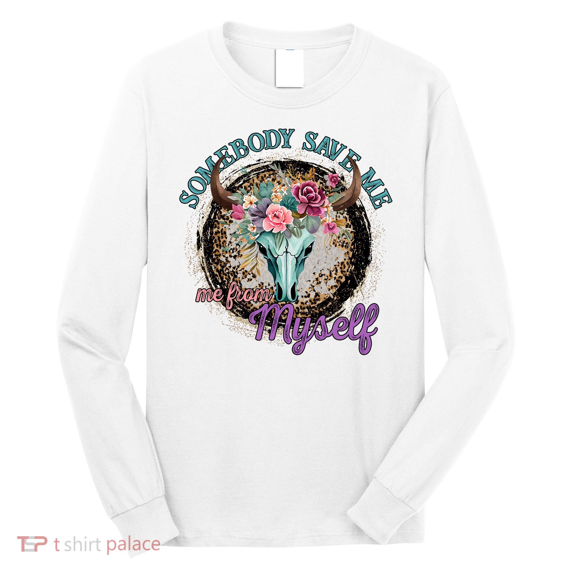 Cowgirl Somebody Save Me Country Music Long Sleeve Shirt