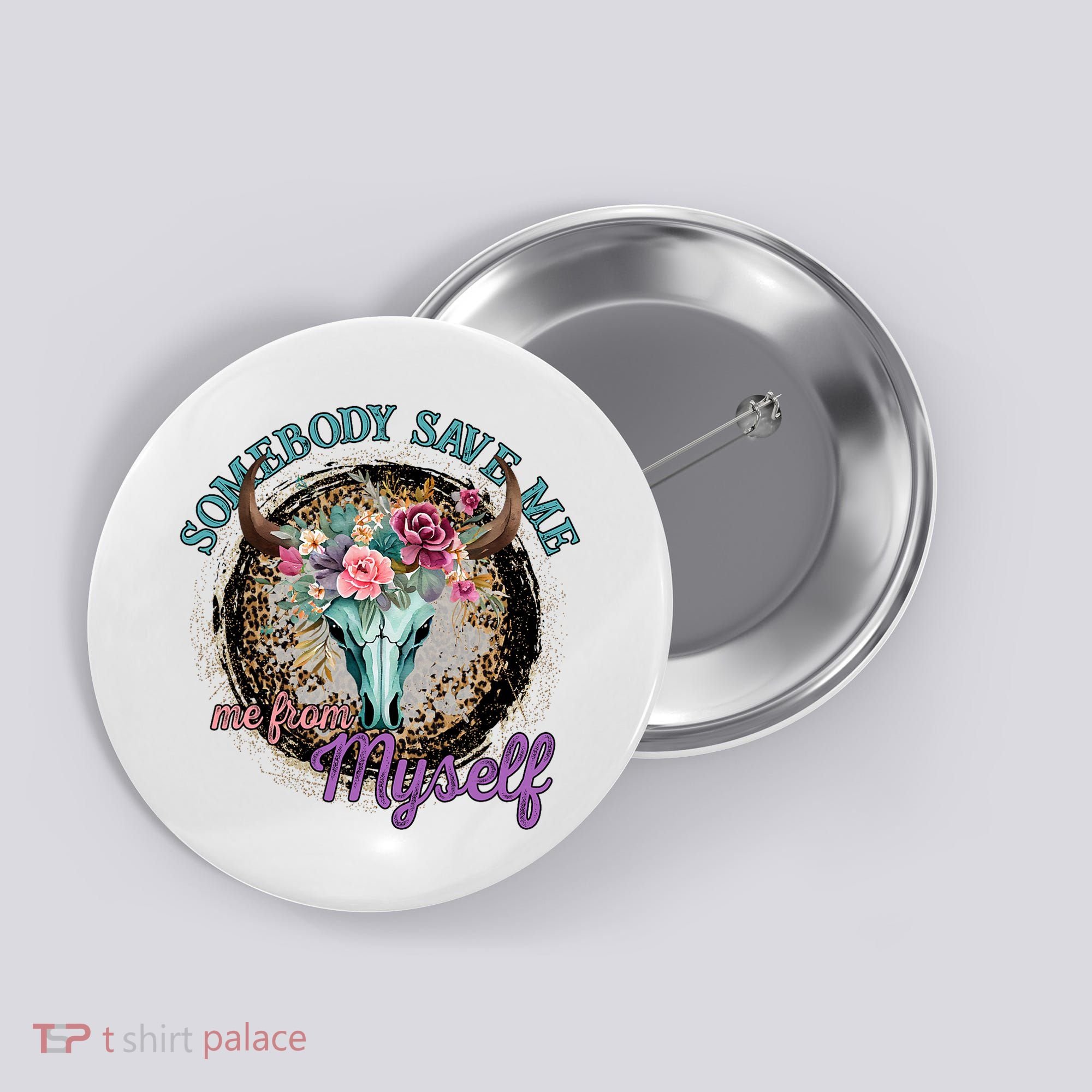 Cowgirl Somebody Save Me Country Music Button