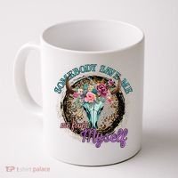 Cowgirl Somebody Save Me Country Music Coffee Mug thumb 0