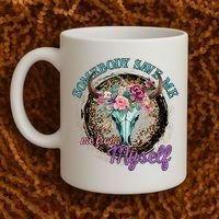 Cowgirl Somebody Save Me Country Music Coffee Mug thumb 2
