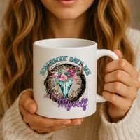 Cowgirl Somebody Save Me Country Music Coffee Mug thumb 3