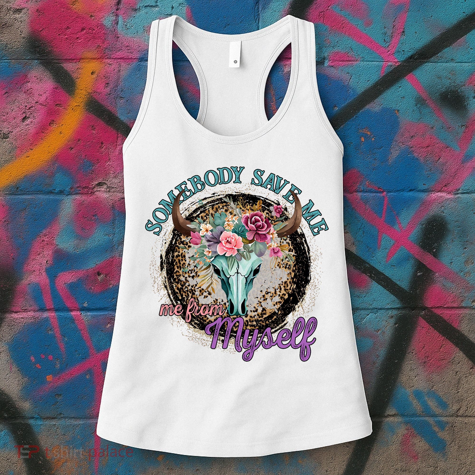 Cowgirl Somebody Save Me Country Music Women's Tank Top