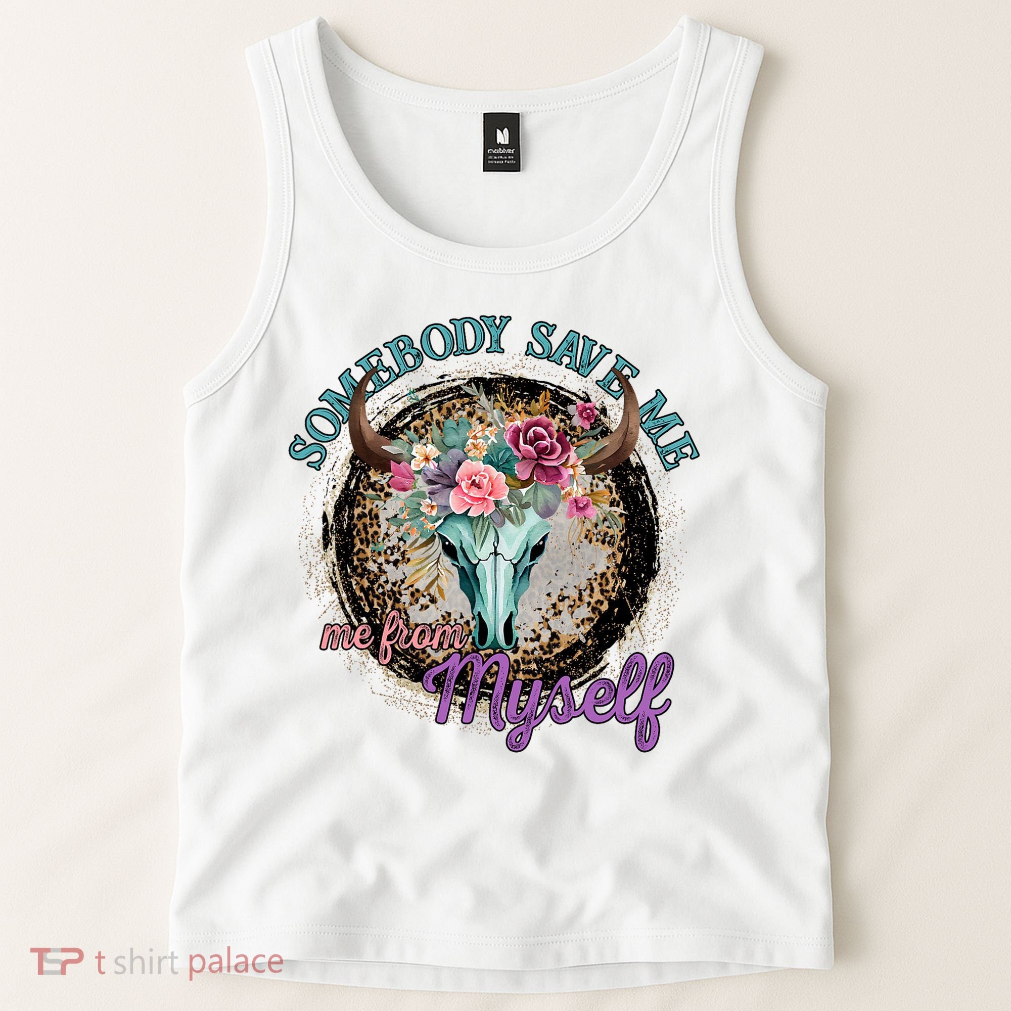Cowgirl Somebody Save Me Country Music Tank Top