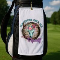 Cowgirl Somebody Save Me Country Music Golf Towel thumb 2
