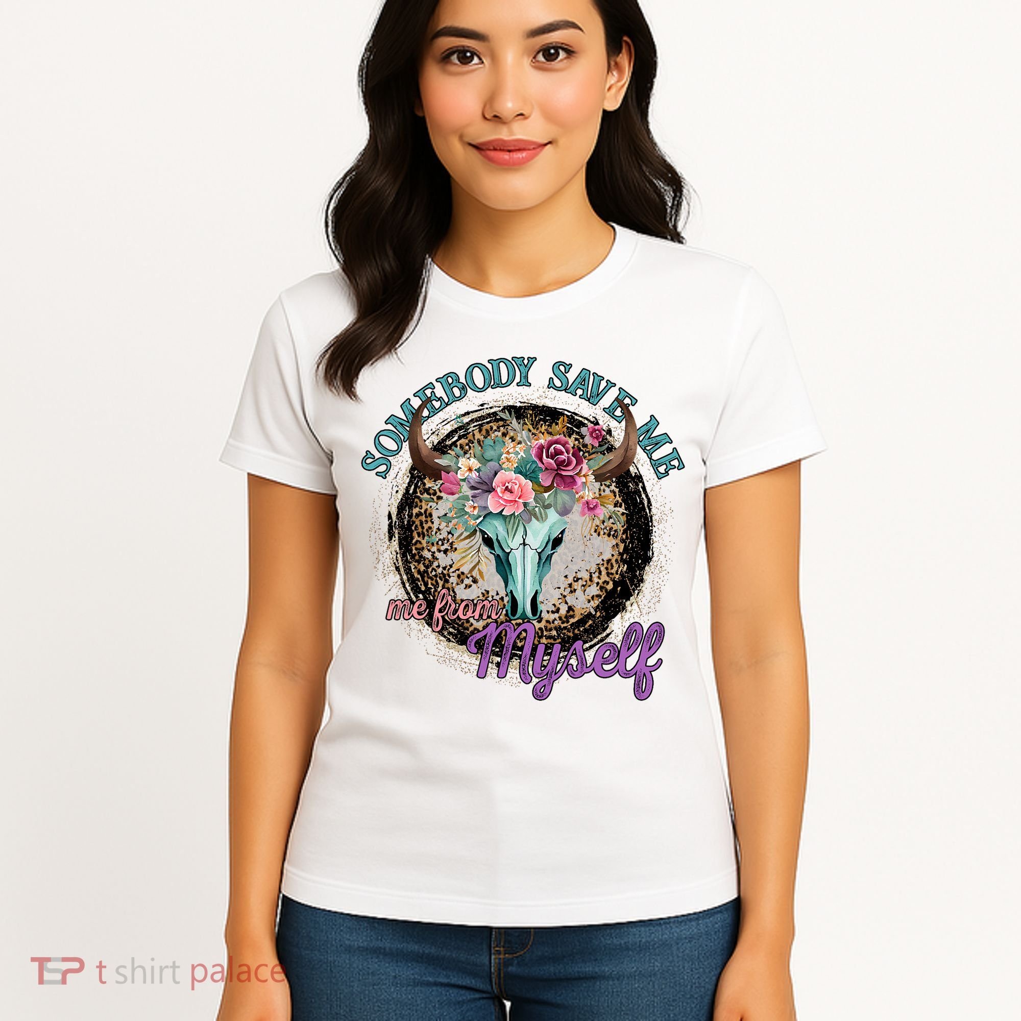 Cowgirl Somebody Save Me Country Music Women's T-Shirt