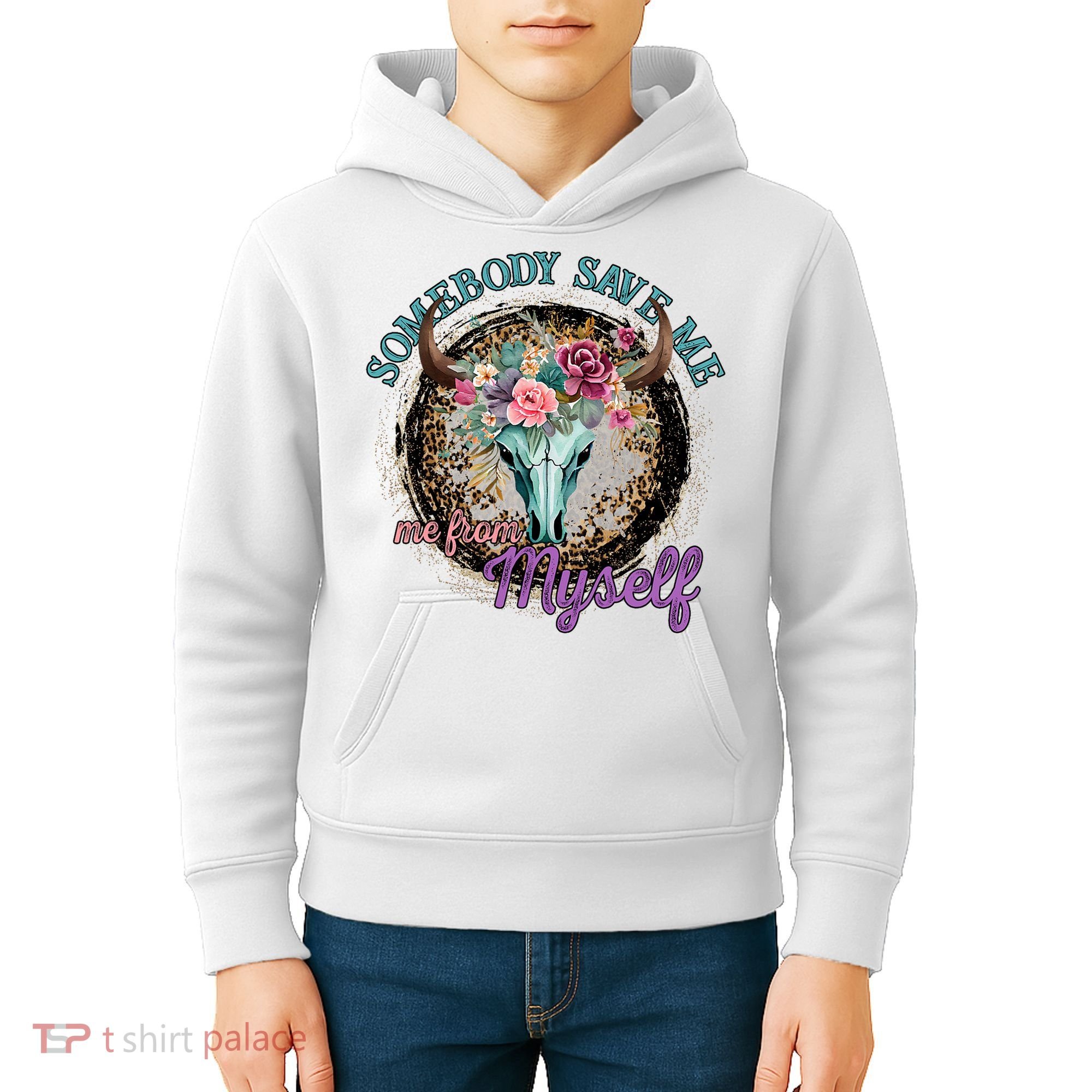 Cowgirl Somebody Save Me Country Music Kids Hoodie