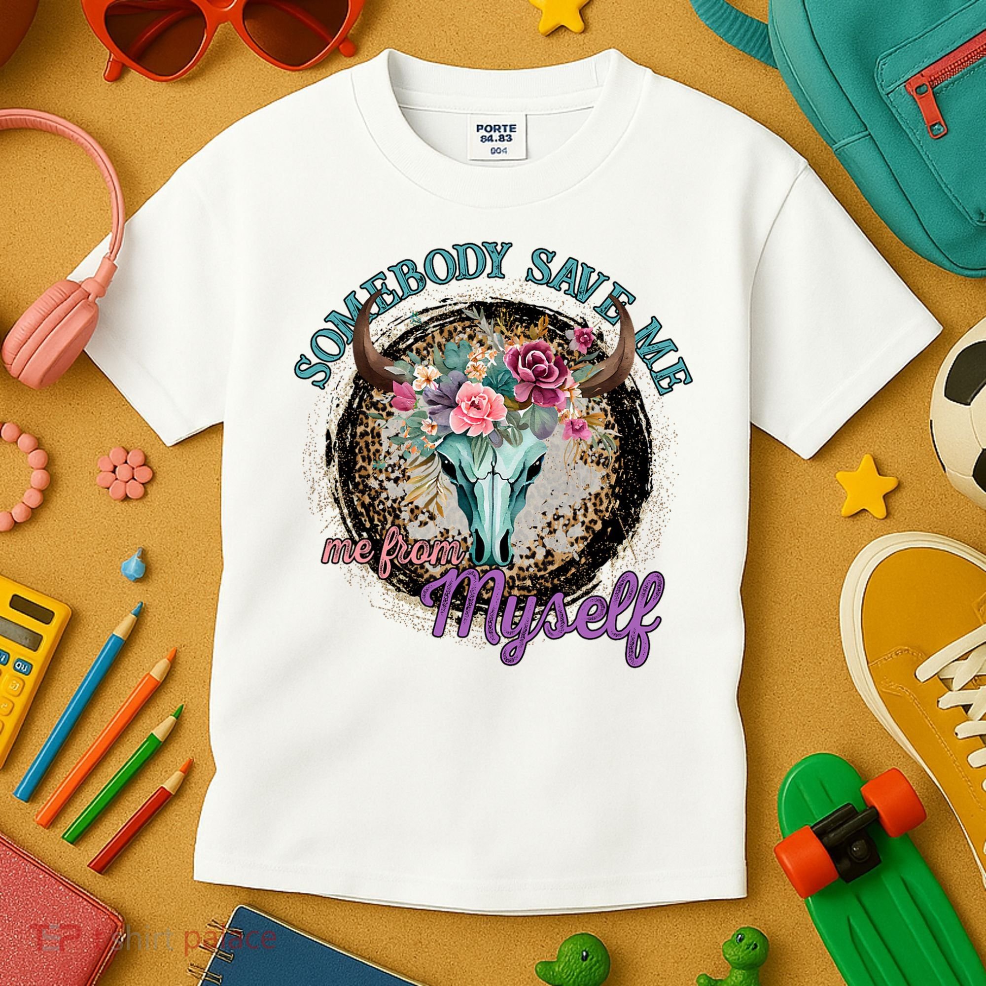 Cowgirl Somebody Save Me Country Music Kids T-Shirt