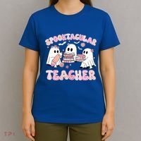 Cute Spooky Season Halloween Teacher Gift T-Shirt thumb 4